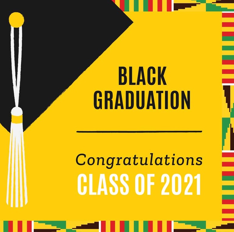 Black Graduation Flyer